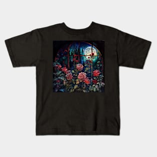 Red Roses Through a Window Kids T-Shirt